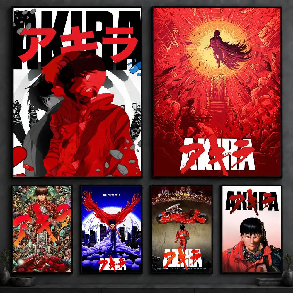Movie A-AkiraS Poster Art  Self-Adhesive No Glue Residue Wall Decor for Bedroom Living Room
