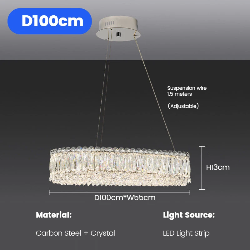 Modern design luxe kristallen plafondkroonluchters voor keuken, woonkamer, hal, lobby, huisdecoratie, verlichting, LED-hanglamp
