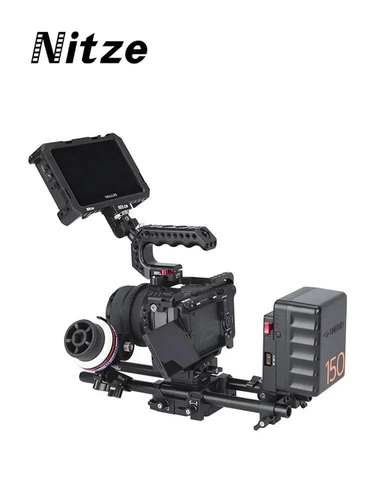 Gaiola de monitor NITZE para SmallHD Indie 5 / Cine 5 Display expansão de gaiola de coelho JT-S03A JT-S03B