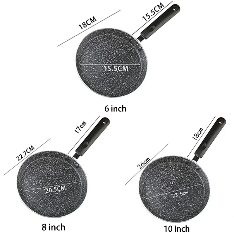 Non Stick Frying Pan 18/22/26CM Breakfast Pancake Egg Steak Frying Pot Pizza Panckae Pans With Handle Cooking Tool Cookware Set view 6