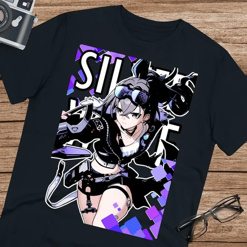 Camiseta de algodón ultra unisex Silver Wolf, Honkai Star Rail, Fanart V.2