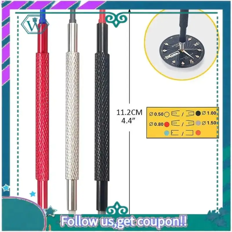 A09P ساعة اليد مكابس انتهازي تركيب أداة الساعات طقم تصليح مزدوجة نهاية إبرة القلم ساعة الإبر المنتقى