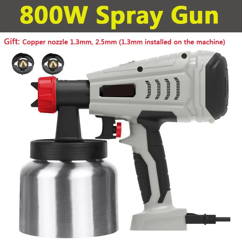 

800W/500W Electric Spray Gun 220V High Power Electric Paint Sprayer Easy Spraying Tool for Home Decoration Furniture Wall Spray