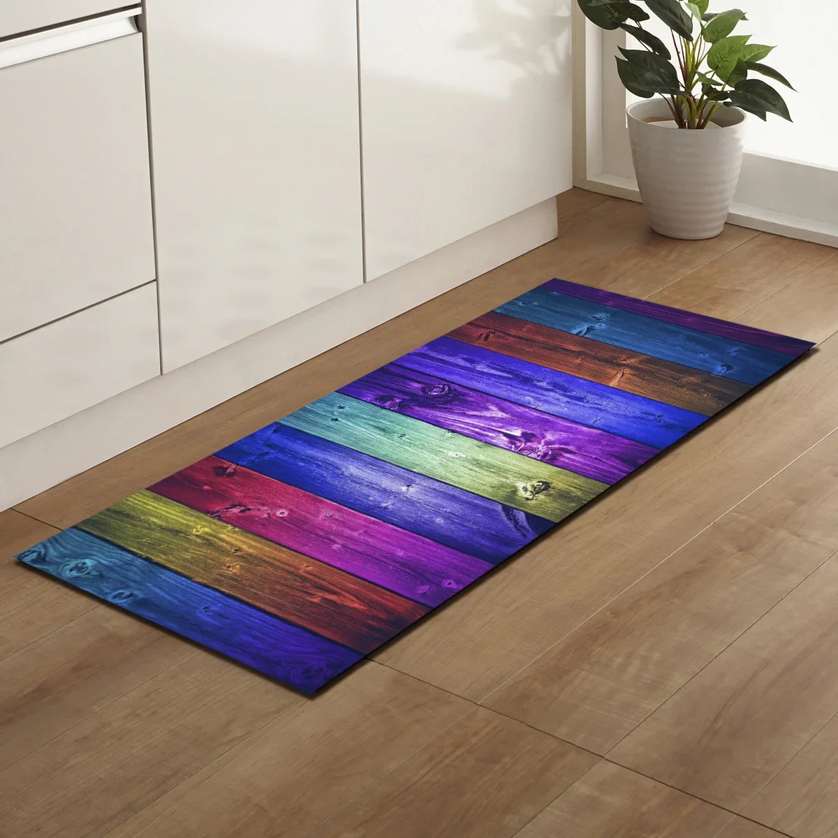 Modern Kitchen Mat Long Strip Bedroom Entrance Doormat 3D Pattern Home Floor Decoration Living Room Carpet Bathroom Non-Slip Rug