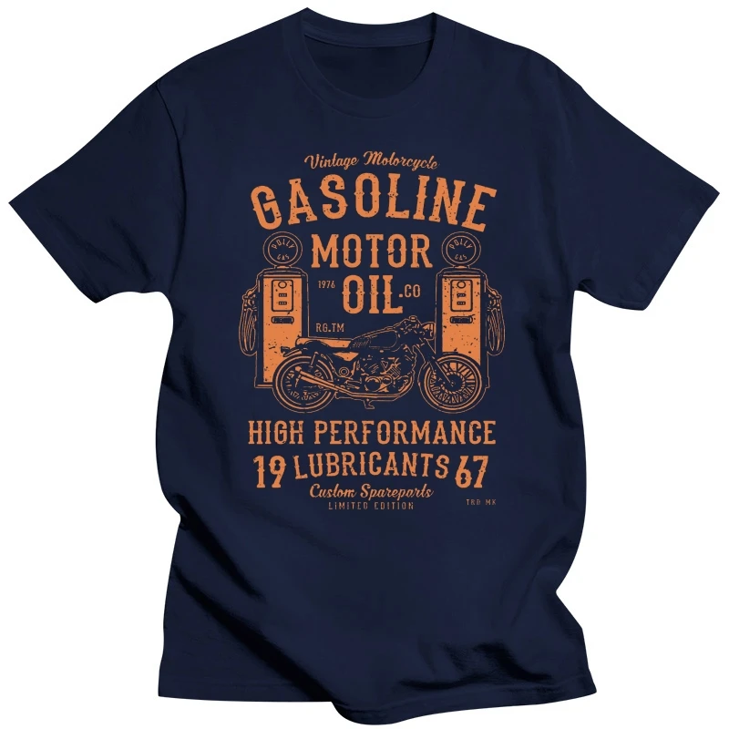 2018 Hot Sale 100% Cotton Essence Motor Oil Vintage T Shirt Biker Moto Moteurs Spirit T Shirt Tee Shirt 016712