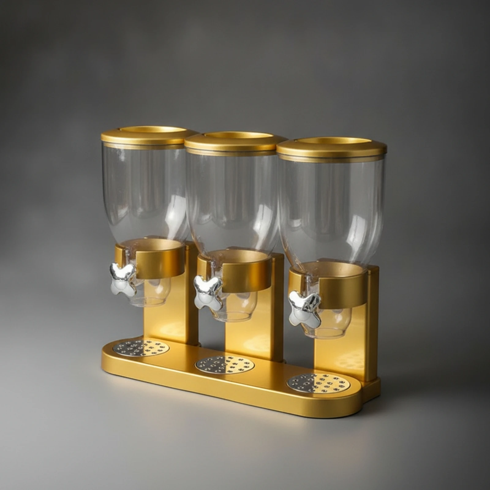 Cereal Dispenser Portion Control Cereal Dispenser with Metal Stand Canister Double Container Modern for Families, Kitchen view 5