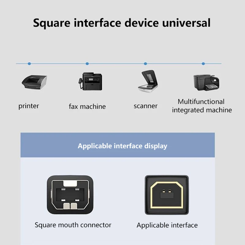 

1.5/3/5M USB Printer Cable USB Type A To B Male To Male For Label Printer DAC USB Printe USB 2.0 Printer Cable