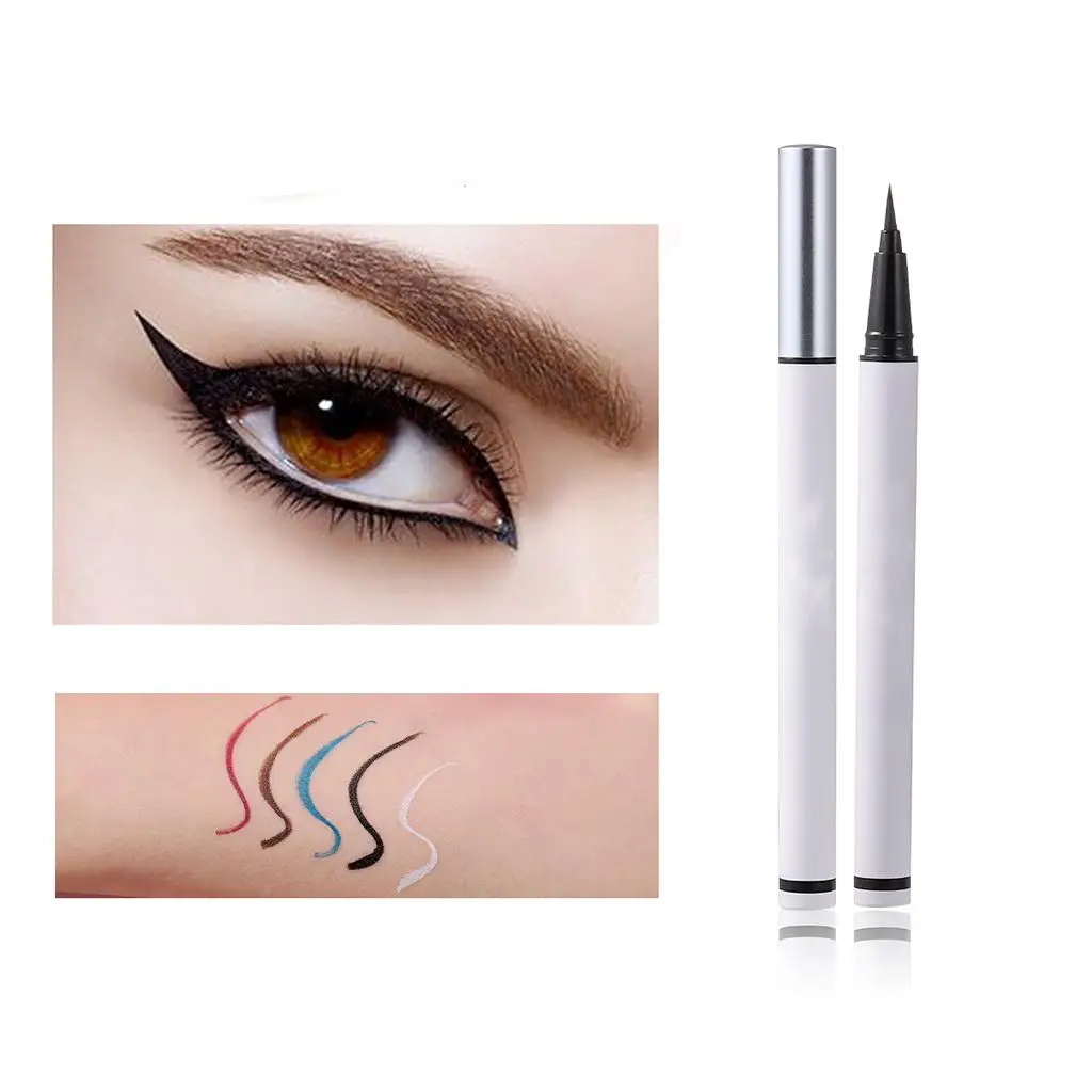 Colored Eyeliner Set Slim Waterproof Eyeliner Pencil Creamy Finish Makeup for Wedding Girls Eyes