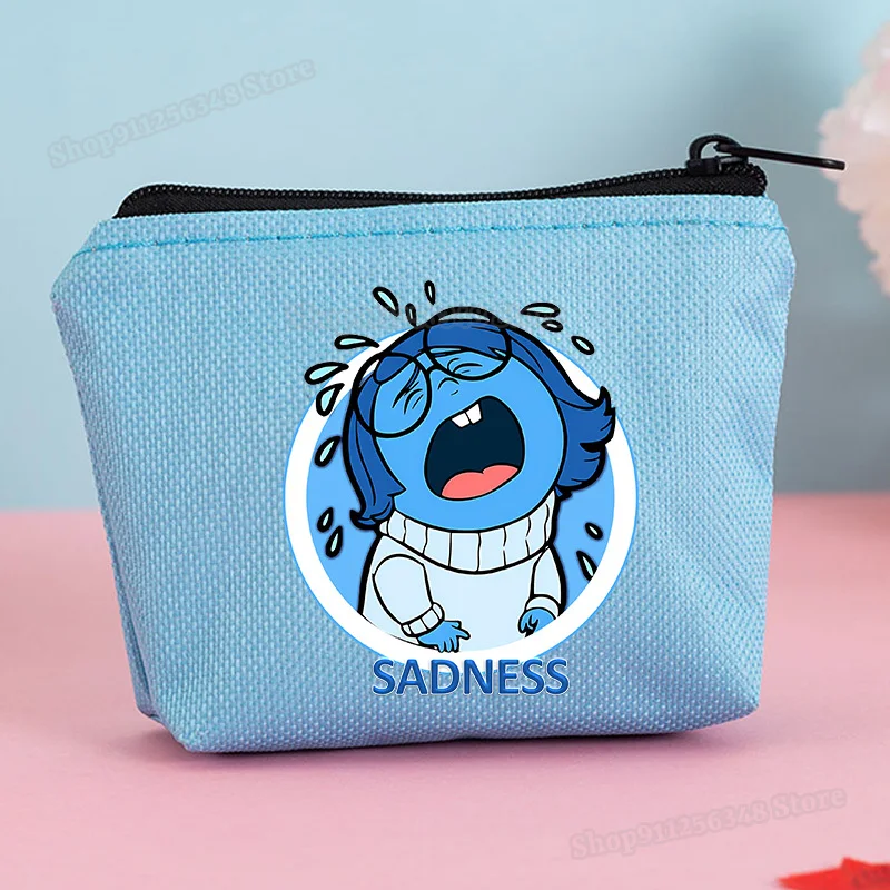 Inside Outs 2 Coin Purse Disney Kawaii Bag Kids Mini Wallet Joy Sadness Anger Zipper Clutch Card Holder Girls Make Up Handbags