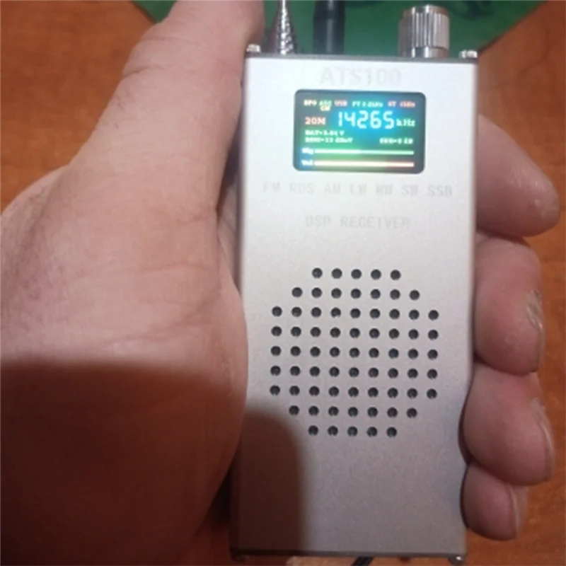 ATS100 SI4732 150K-30MHZ 64M-108MHZ استقبال جميع الموجات FM RDS AM LW MW SW SSB DSP راديو مع بطارية