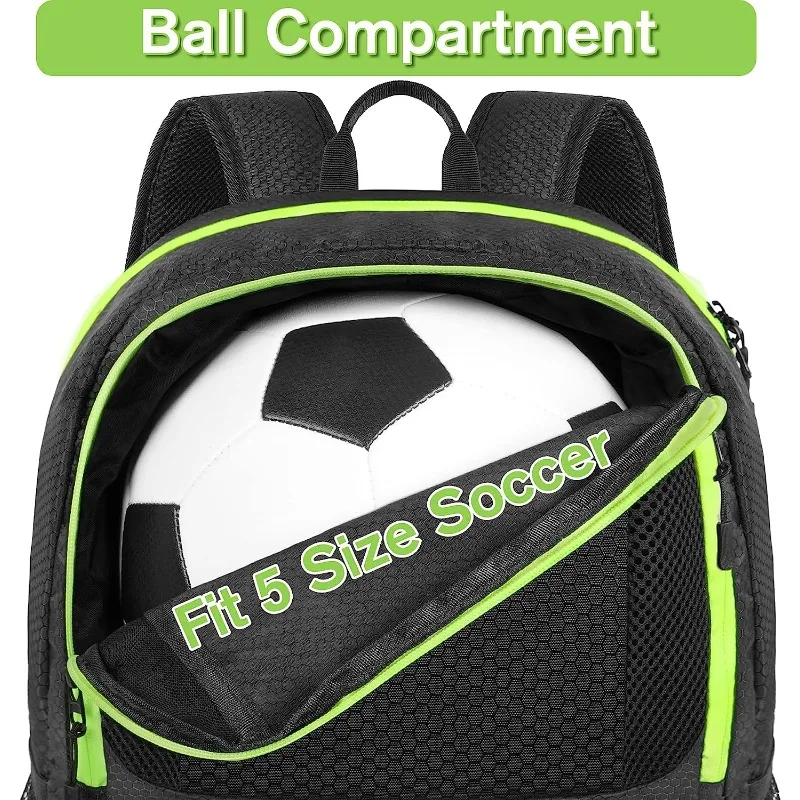 Shoulder Football Pattern Football Bag with Ball Stand Waterproof Sports Equipment Bag Suitable for Basketball Volleyball Bag