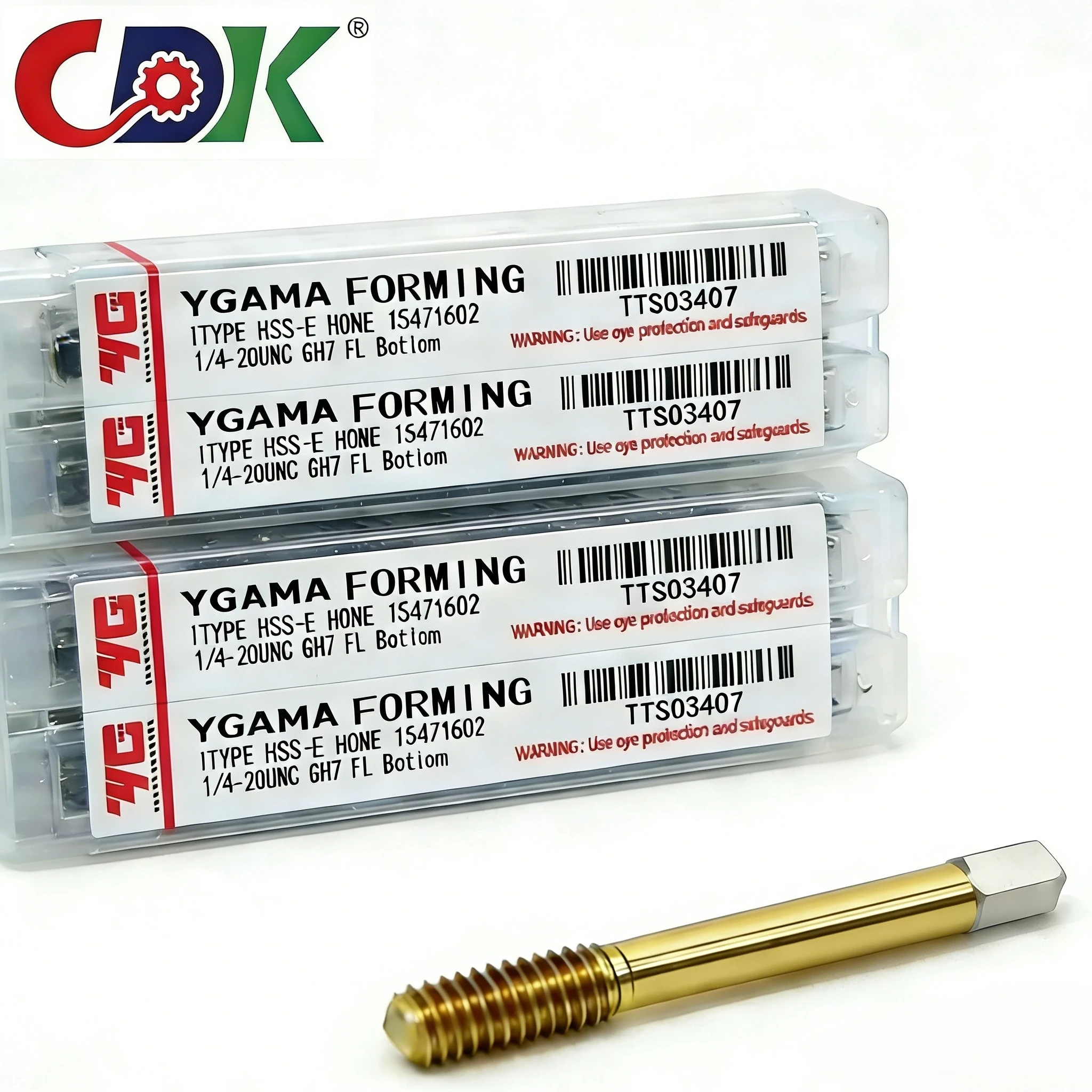 YG-AMA Titanium Coated Extrusion Tap American Standard White Machine Tap M1.6 M2 M4 M6-M12 For Metal Processing