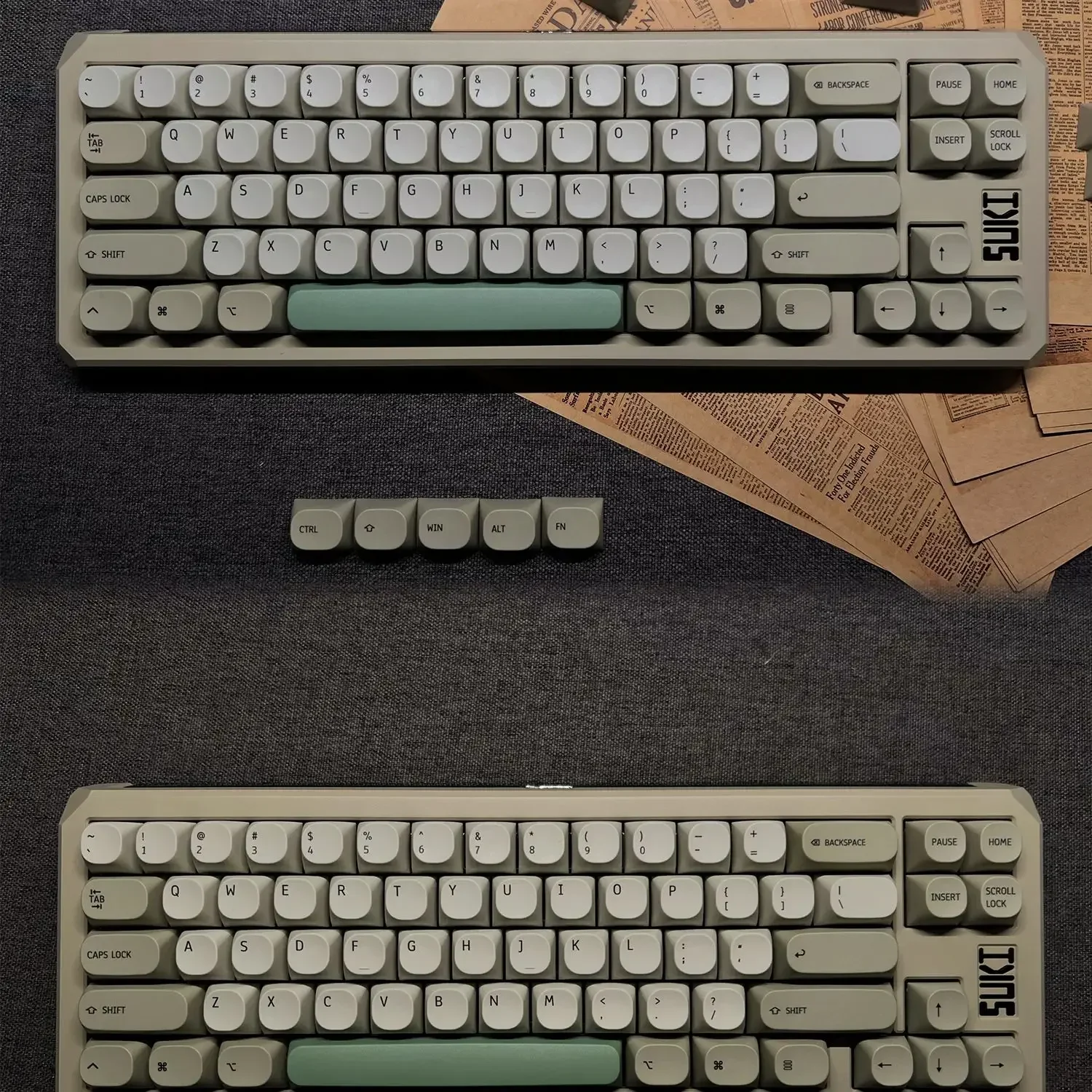 Round keycap MA highly minimalist retro style 131 keys for cross axis mechanical keyboard