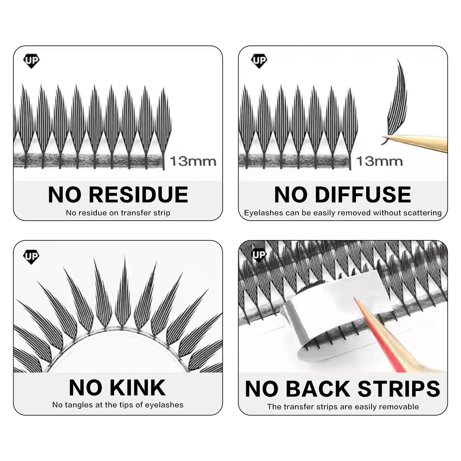 PRAECLARUS 240 팬 Comic Spire Lashes 만화 속눈썹 연장 0.07mm 8-15MM Anime Lash 자동 꽃 Premade Fans Lashes