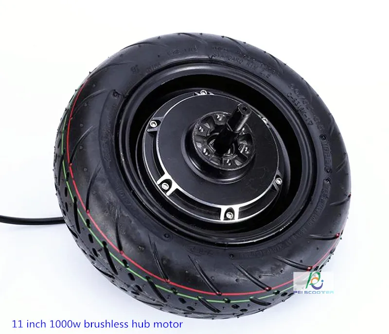 

11 Inch 90/65-6.5 Tire Brushless 1000w Double Axles Hub Wheel Motor With Hall phub-11fz