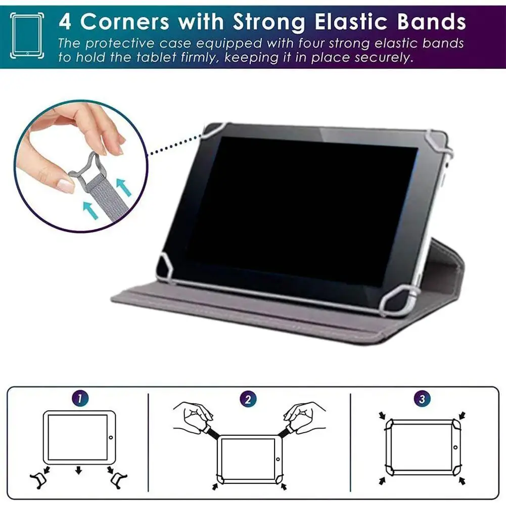 BUDI Universal Leder Flip Fall Abdeckung Für 7 Zoll Android Tablet PC Pad Pocketbook Fall Tab Tasche Mit Einstellbarem Winkel I8J1