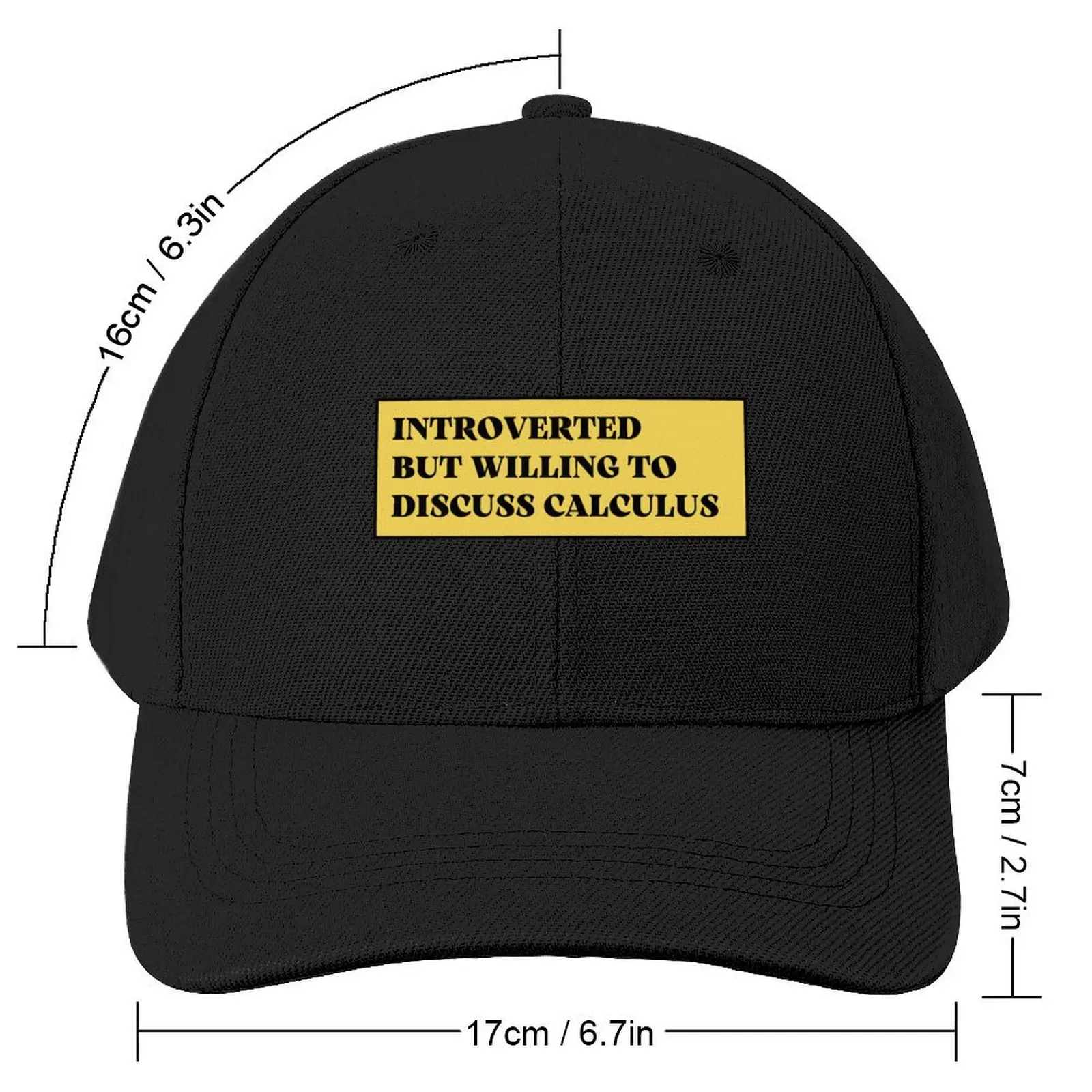 introverted but willing to discuss calculus Baseball Cap Streetwear Military Cap Man Man Women's