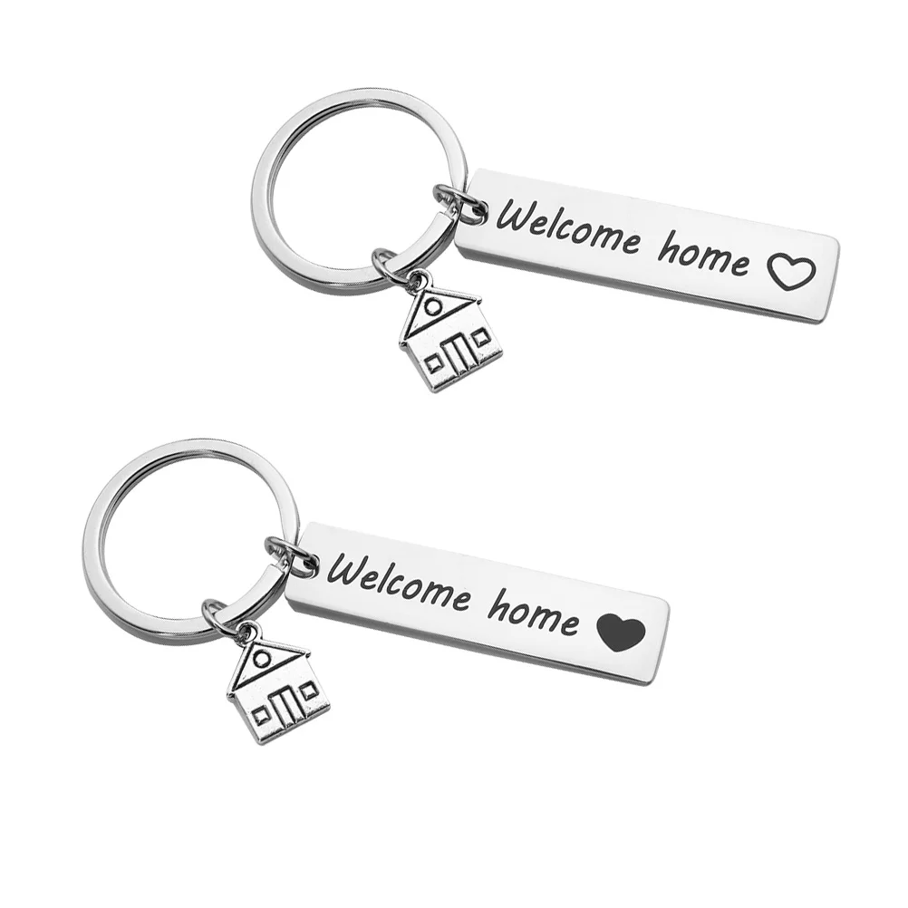

2 Pcs Key Chain Housewarming Welcome Home Holder Gift Keychains Bag Keyring