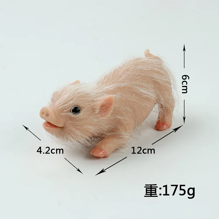 5 นิ้วซิลิโคน Piglet นุ่มน่ารัก Mini สัตว์สมจริงพร้อมอุปกรณ์เสริมเหมือนจริง Reborn ทารกแรกเกิดตุ๊กตาหมู Decompression ของเล่นของขวัญ