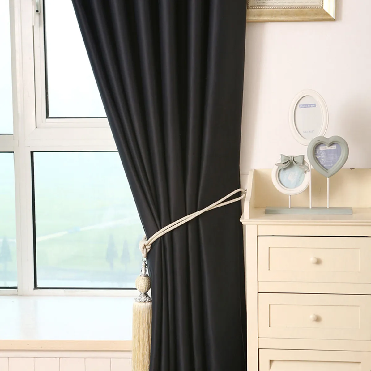Cortinas Blackout para Janelas 39 por 84 Polegadas com Ilhós, Isolamento Térmico, Redução de Ruído, Proteção UV, Cortinas Opacas para Escurecer o Ambiente