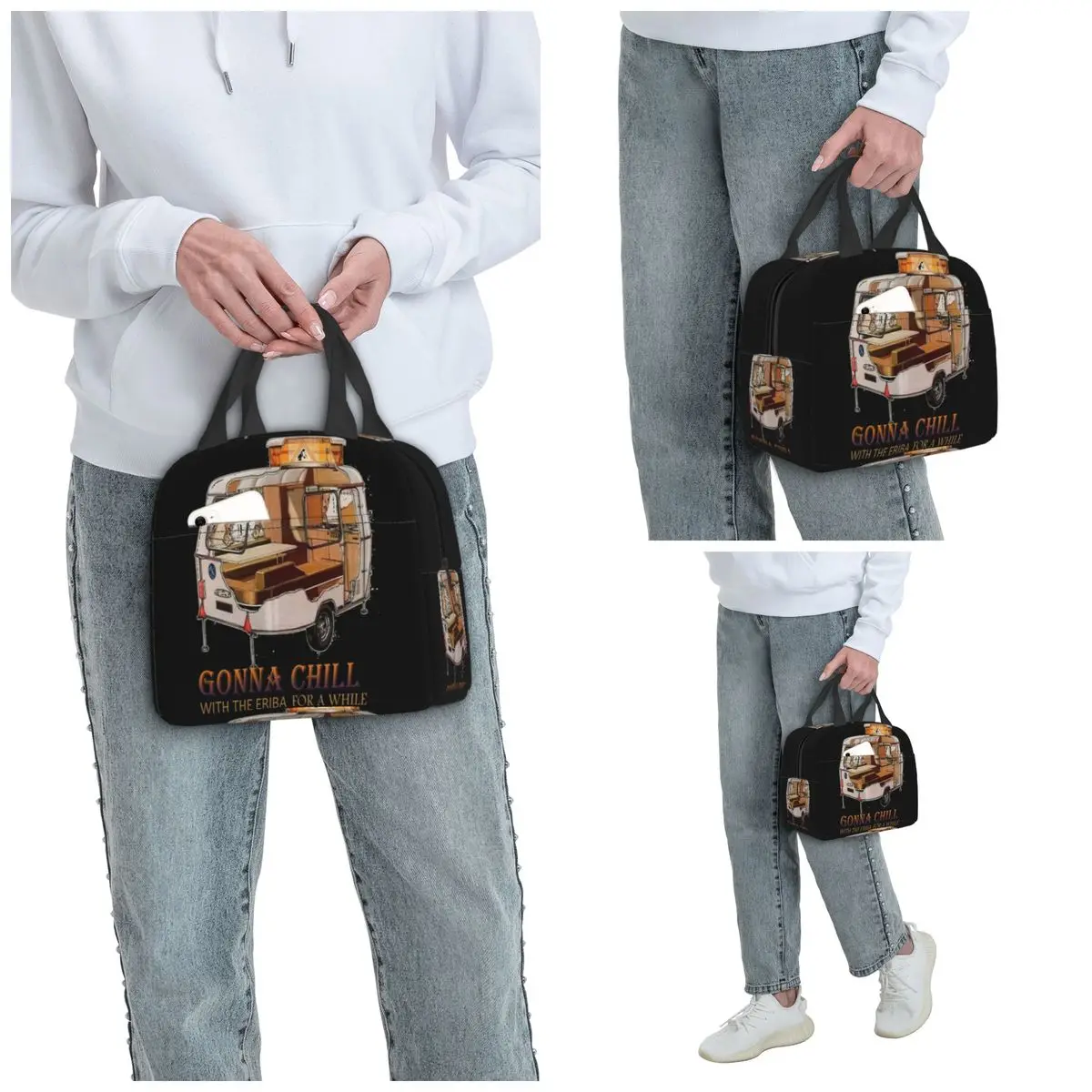 CHILLING WITH ERIBA Insulated Lunch Bag for Kids School Cooler Thermal Food Box Tote Portable Lunch Boxes Container