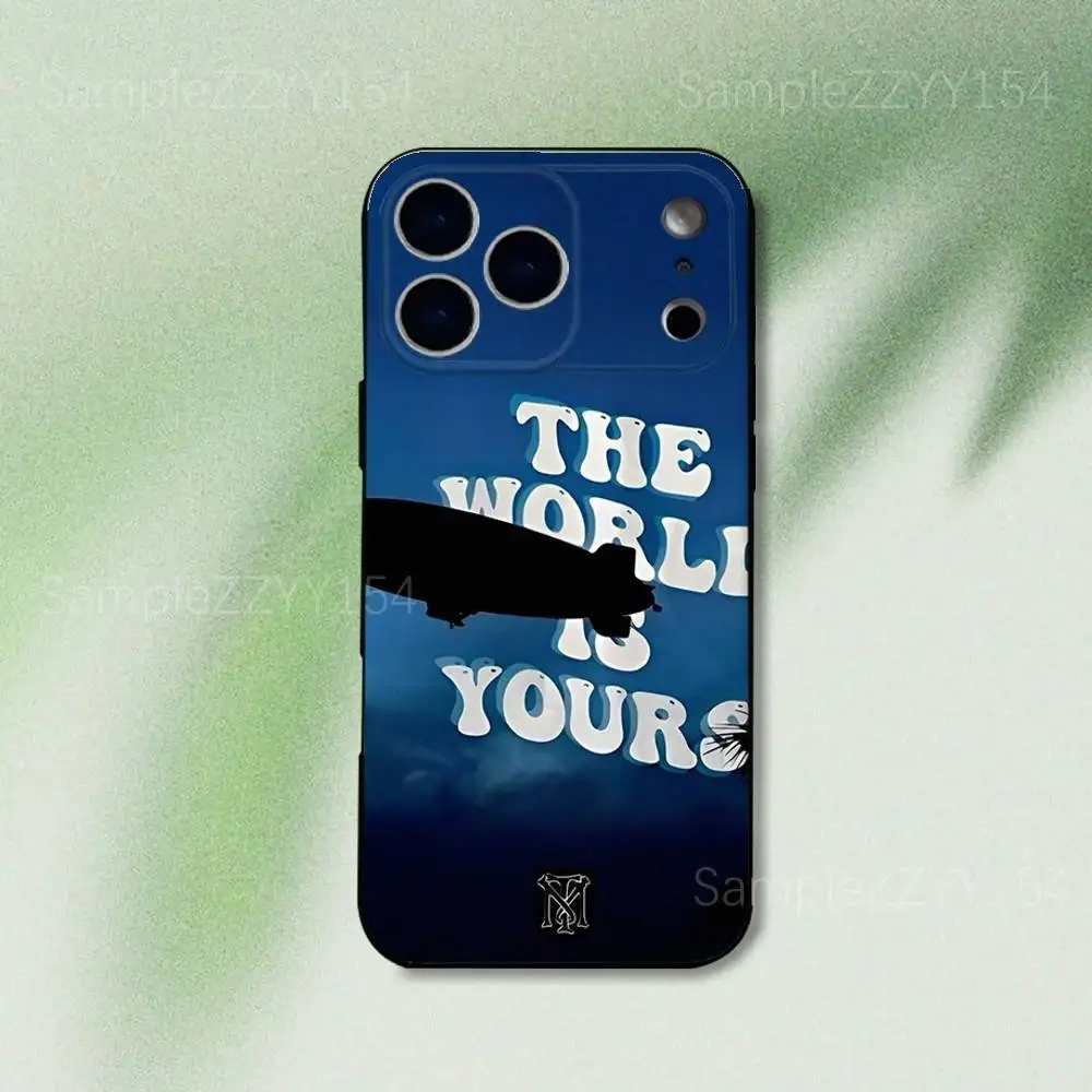 Scarfaces The World Is Yours حافظة هاتف آيفون 17,16,15,14,13,12,Pro,Max,Plus,E,SE4,Air,Mini Black Soft Funda