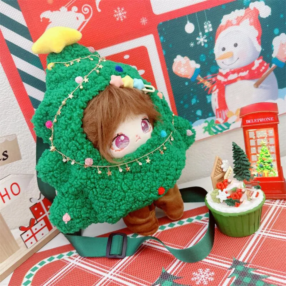 Christmas Tree 20CM Cotton Doll Clothes Crossbody Replacement Stuffed Doll Clothes Suit Outfit Changing Plush Toys Clothes