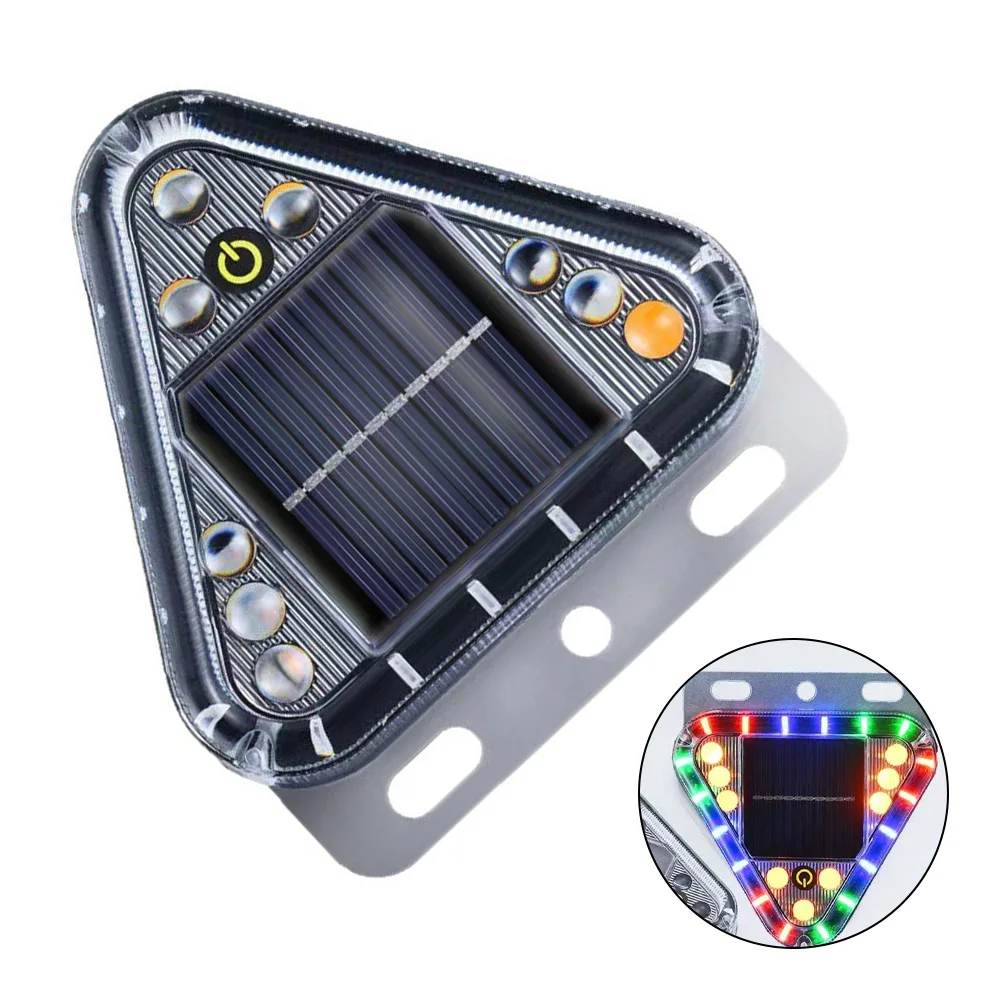 Waterproof Tail Lights LED Solar Flashing Light Adverse Weather Conditions RGB Flashing Light Strobe Fits Most Trucks