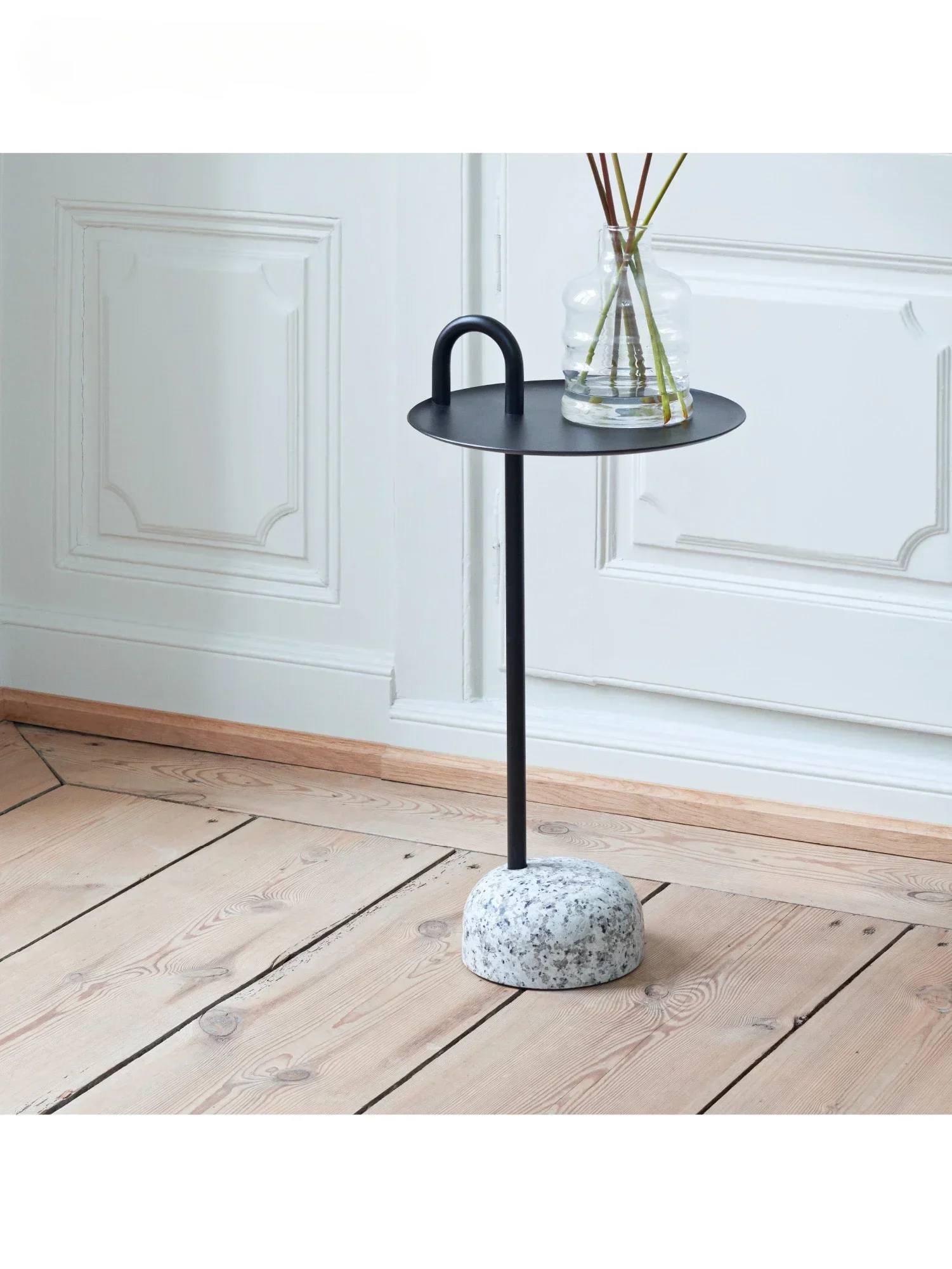 

MonsenHome round edge Nordic living room Italian minimalist modern metal granite living room sofa coffee table