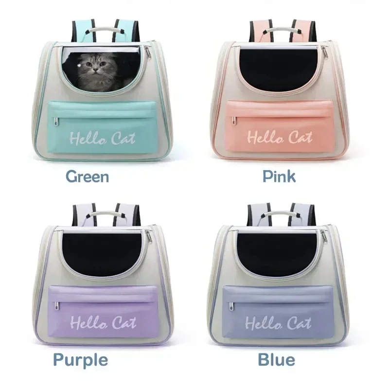 حقائب حامل القطط مقاومة للرياح حقيبة السفر في الهواء الطلق للقطط والكلاب الصغيرة والنقل حقيبة حمل حقيبة ظهر للقطط مع وسادة