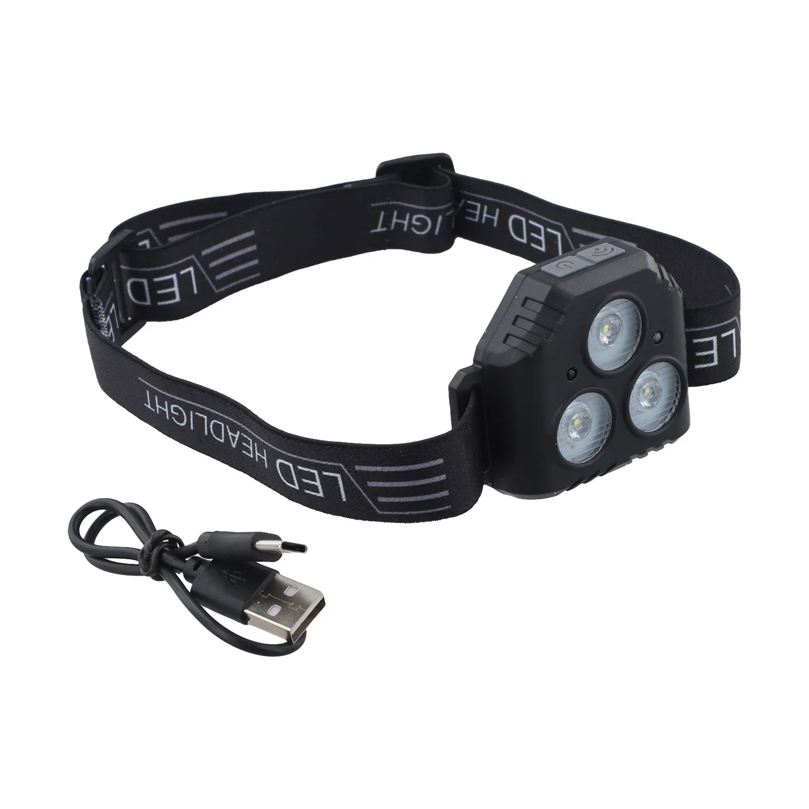 Infrared Control Headlight Rechargeable Headlamp Breathable Light Band Comfortable Headband Hands-free Operation