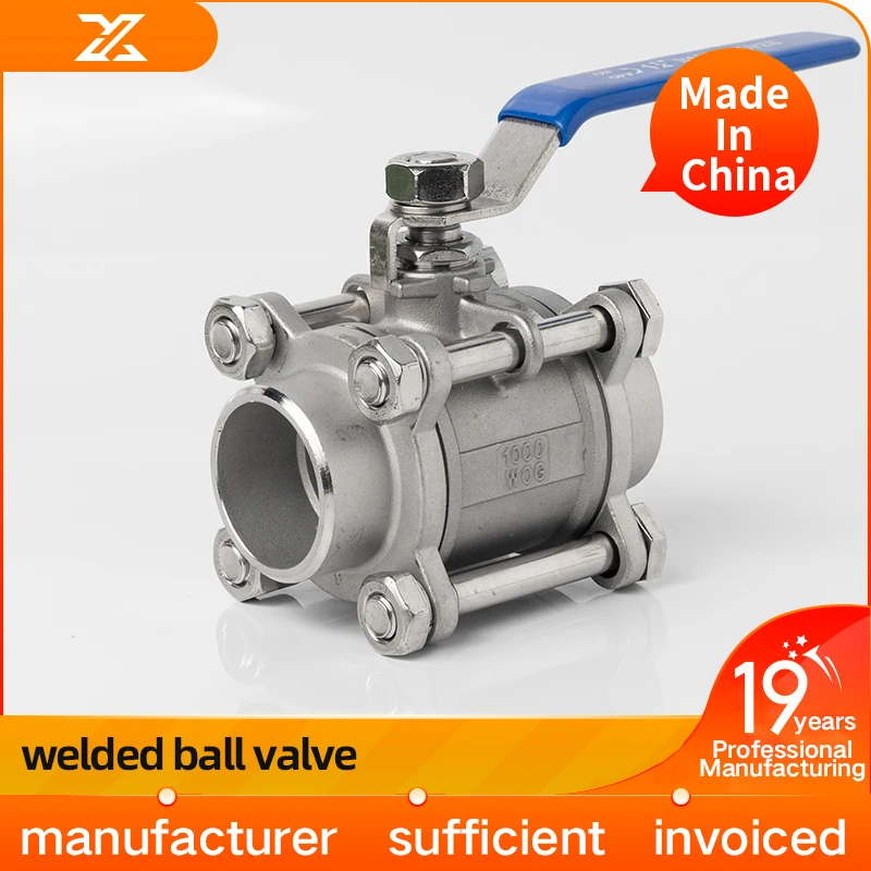 304 stainless steel  welded  ball valve full bore water switch high-temperature butt welding valve 4 in 6 in 1 in DN15 25 50