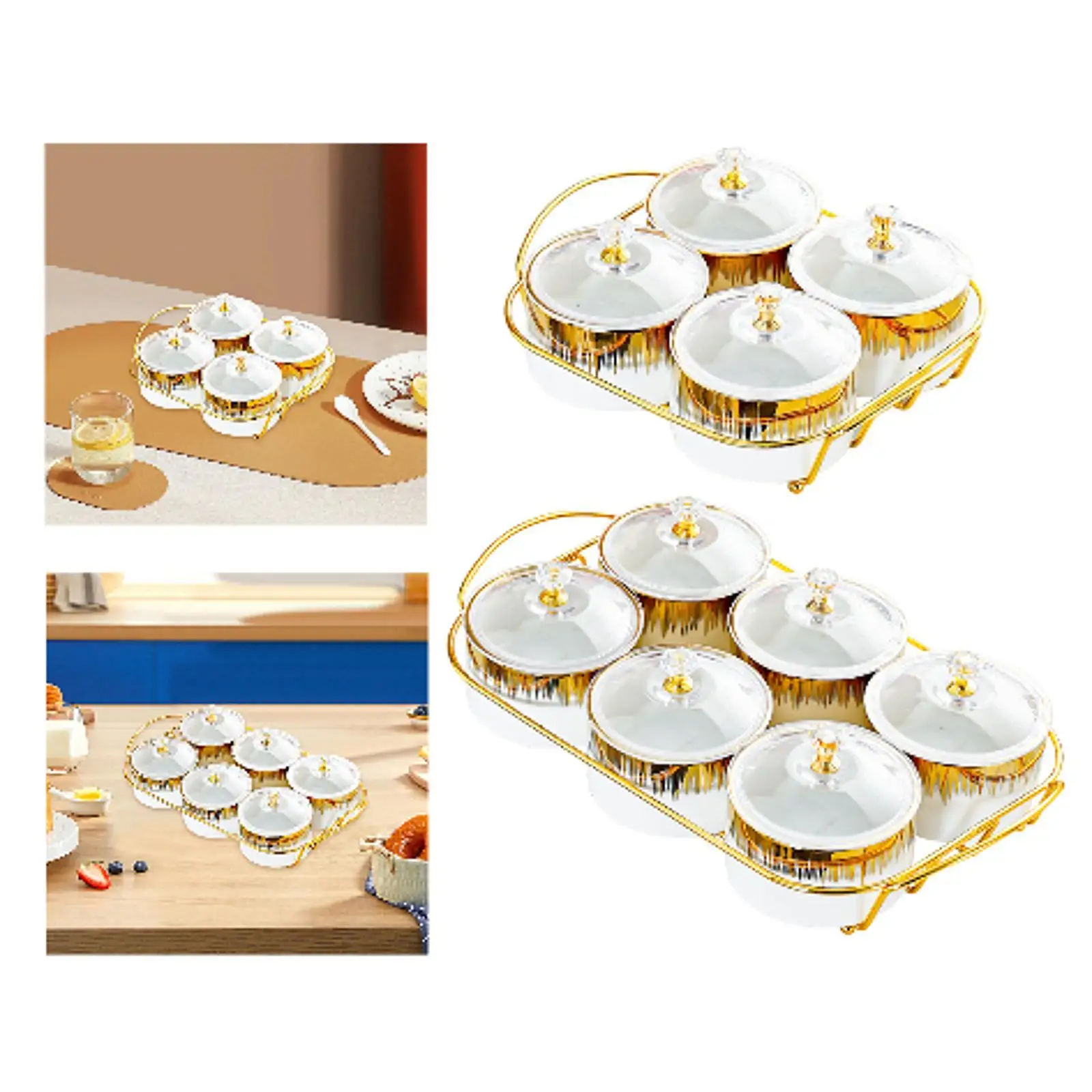 

Dried Fruit Tray Tabletop Centerpiece Table Decorative Divided Serving Container