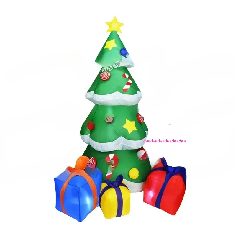 

Рождественское украшение двора, светящаяся надувная елочная елка, рождественские трости из конфет
