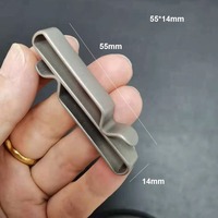 Lightweight Titanium Alloy Key Ring Quick Draw Grey Outdoor Belt Clip Keychain Multifunction Hanging Webbing Buckle