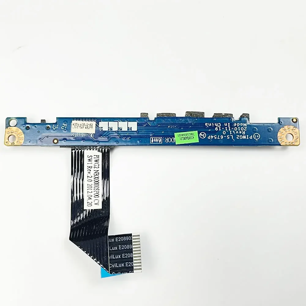 Used For Lenovo G470 G470AX G470A G475 G570 G575 G770 G780 G570L Power Button Board with Cable LS-6753P