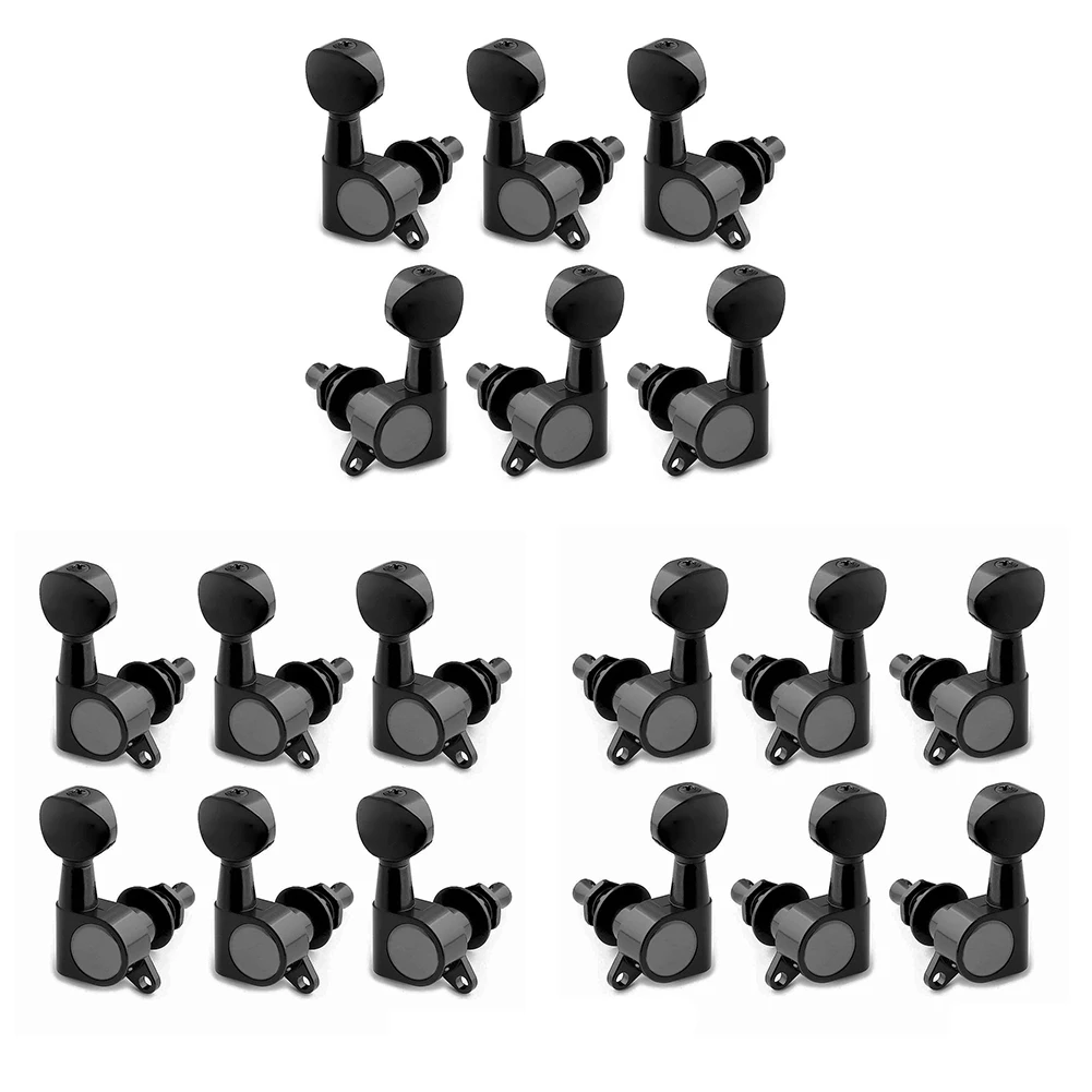 6 шт., колки для настройки гитары, колки для настройки с логотипом, колки для настройки, черные аксессуары для гитары, колки для настройки гитары