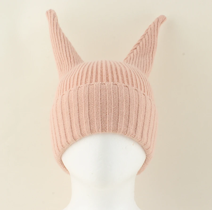 2025 Baby Cute Hats Winter Boys Girls Cartoon Long Ears Knitted Beanie Hat Soft Wool Cap Infant Warm Cap Toddler 1-6 Years Old 4