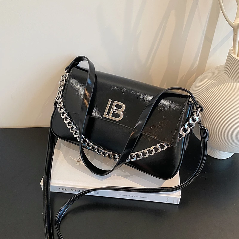 حقيبة يد نسائية كلاسيكية من الجلد الفاخر حقيبة كروس كلاسيكية فاخرة حقيبة كتف راقية مصممة أنيقة