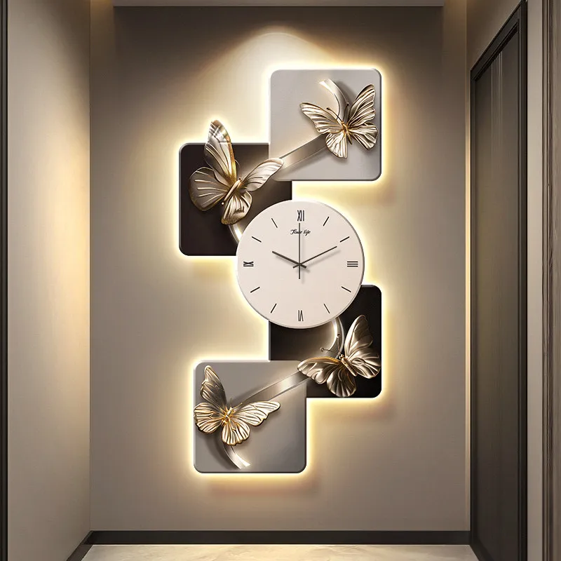 

Fashion Minimalist Wall Watch Creative Design Xenomorph Aesthetic Wall Clocks Modern Luxury Relogio De Parede Home Decoration