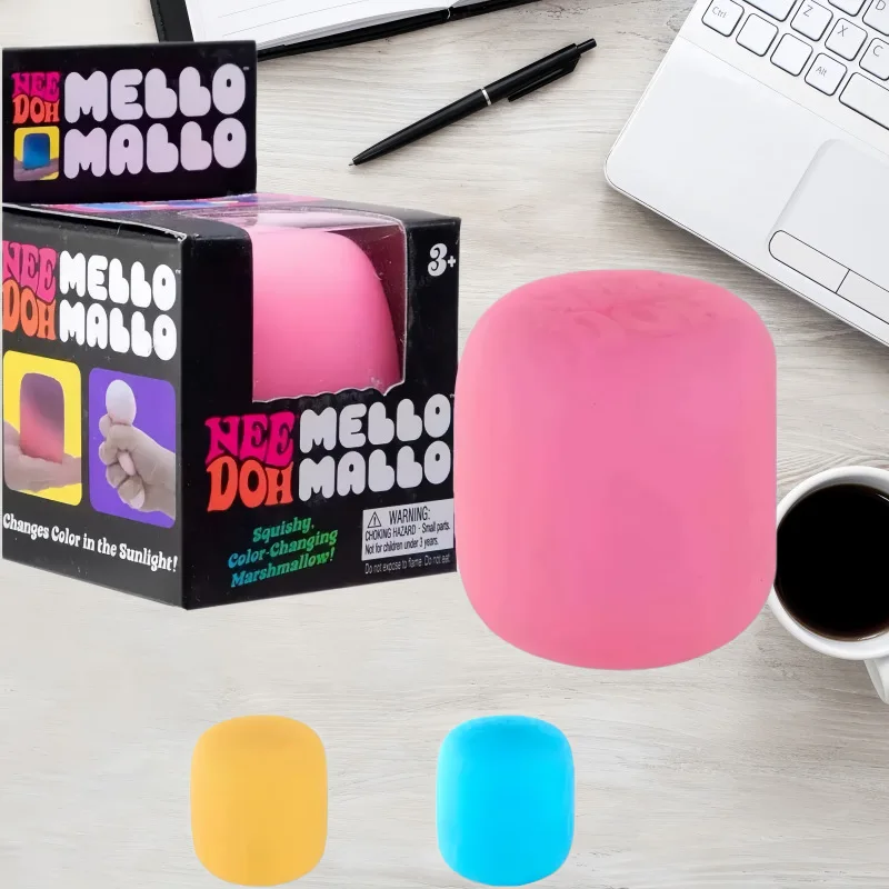 1-3PCS Color Changing Mallo Squishy Toy Soft Marshmallow Squeeze Fidget Ball Stress Relief Toy Adults Kids Sensory Play Favors image 5