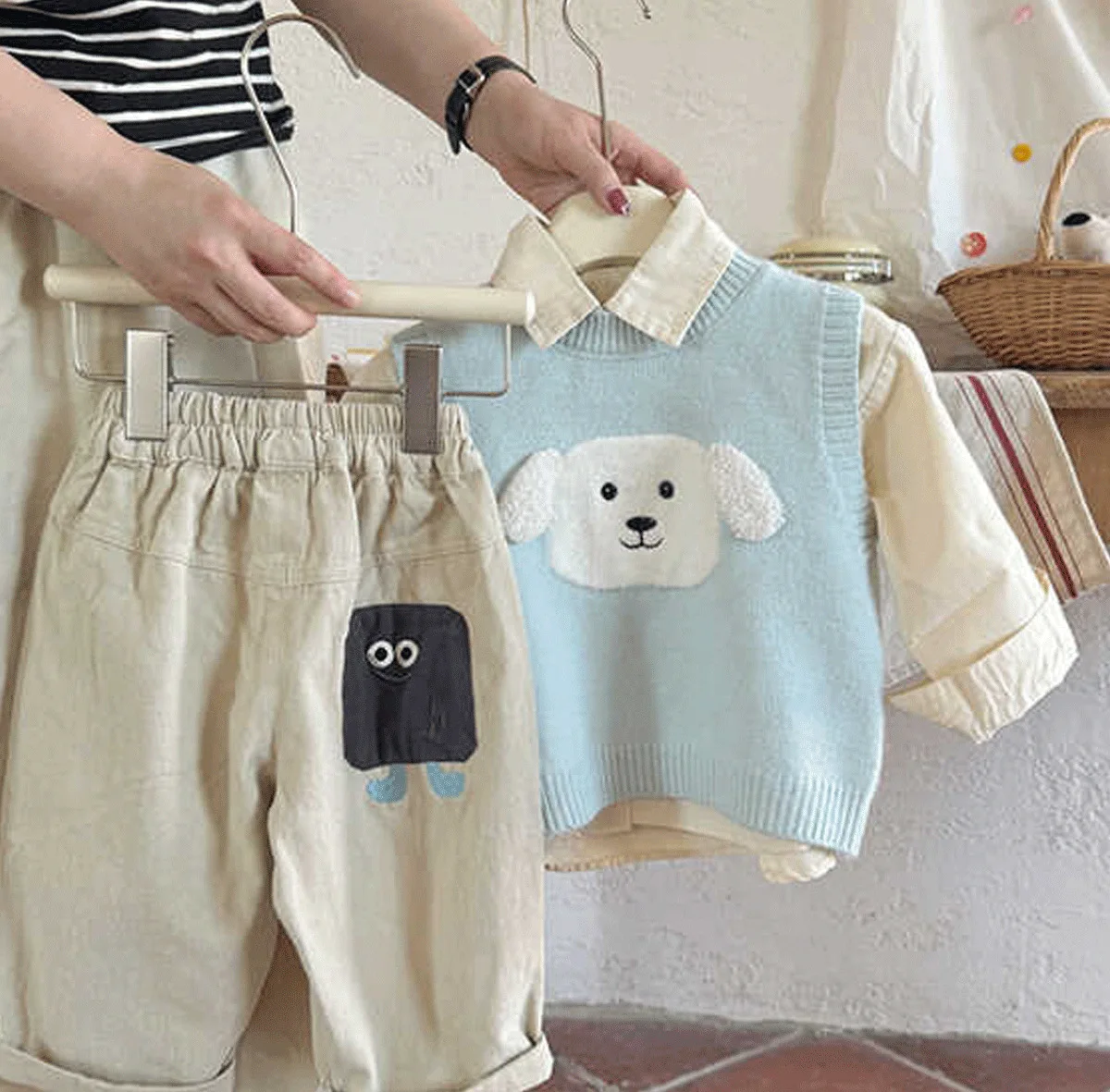 2023 koreanische Frühling Herbst Kinder Baby Jungen Hosen Nette Vielseitige Kleinkind Jungen Casual Hosen Kinder Jungen Reine Baumwolle Hosen – Detail 7