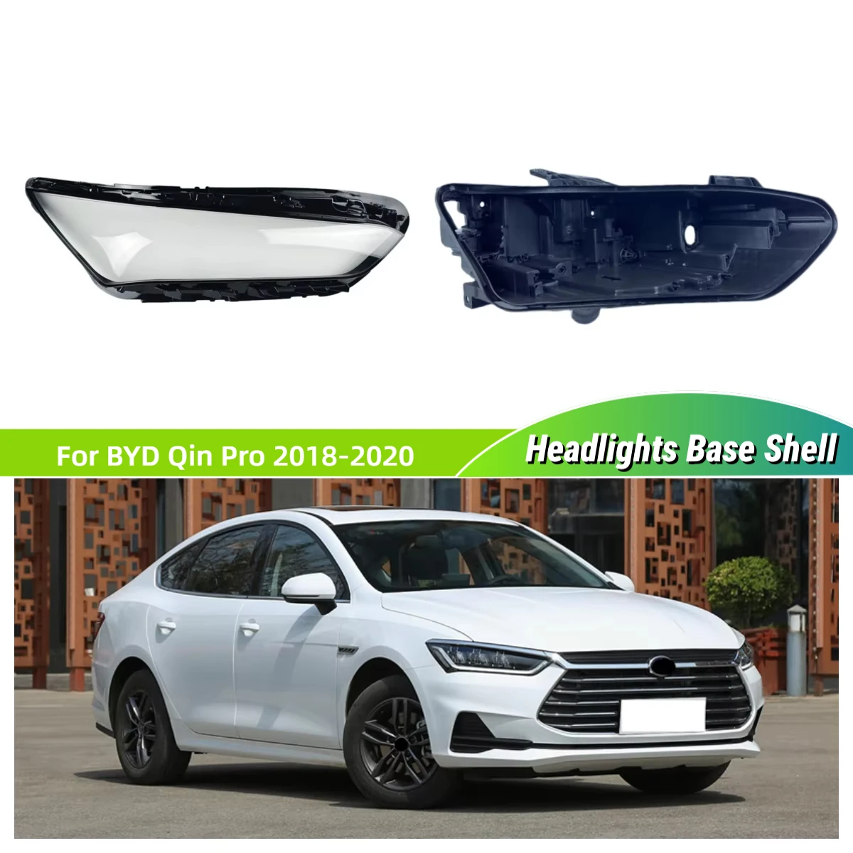 

For BYD Qin Pro 2018 2019 2020 Car Replacement Parts Base Head Lamp Shell Back Casing Glass Lamp Shell