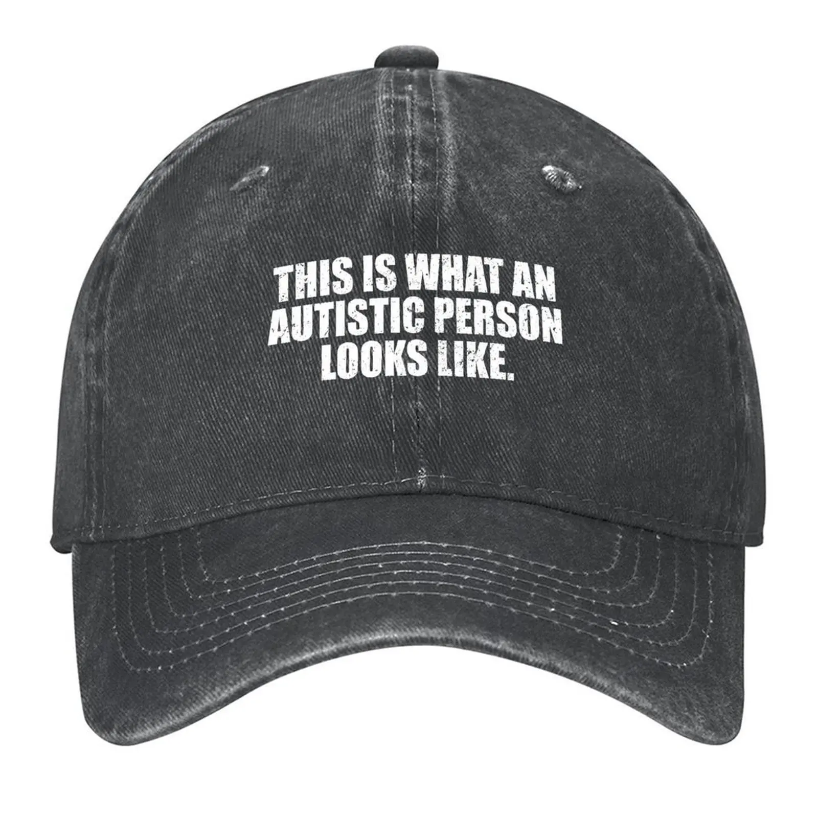 

This Is What An Autistic Person Looks Like - Funny Sarcasm Saying Baseball Cap Hip Hop Winter hat Men Hats Women's