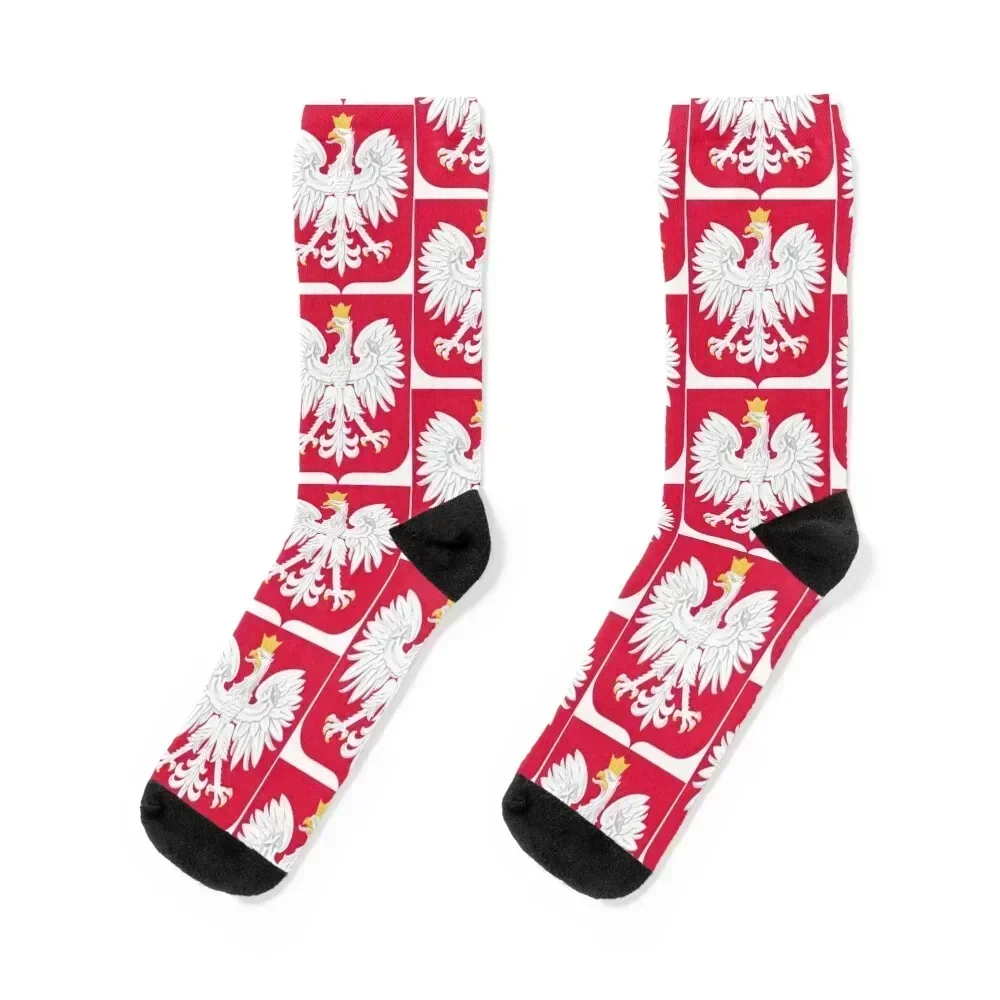 

Polish Coat of Arms Socks hiking japanese fashion ankle with print Men Socks Women's