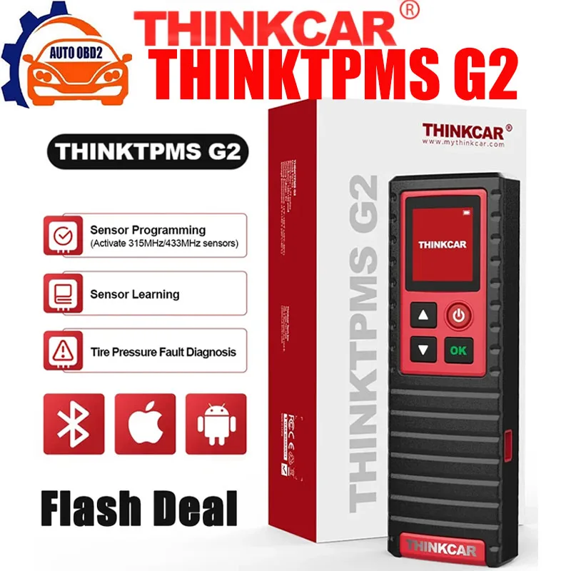 ThinkCar THINKTPMS TPMS Activation Tool OBD2 Car Diagnostic Fault Code Programmer Tire Pressure Sensor Service Tool PK TP T90 TP