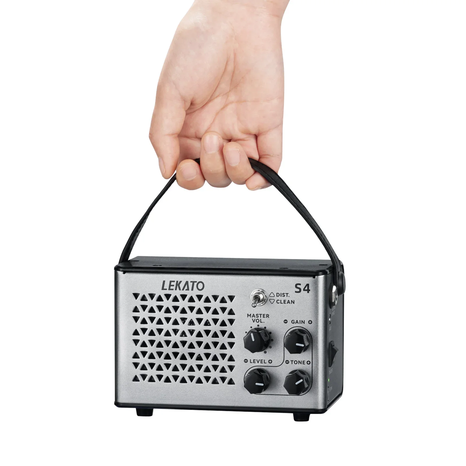 سماعة رأس جاهزة Mini Amp Lekato 10W مع بلوتوث Aux & Gain | بطارية قابلة للشحن لممارسة الشقة/الأريكة #5