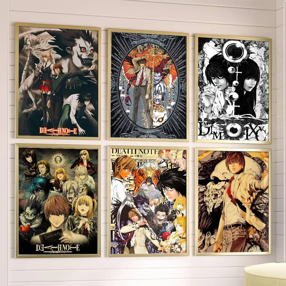 

D-Death NoteS Poster Posters,waterproof Paper Stickers,coffee Shops,bar Living Rooms
