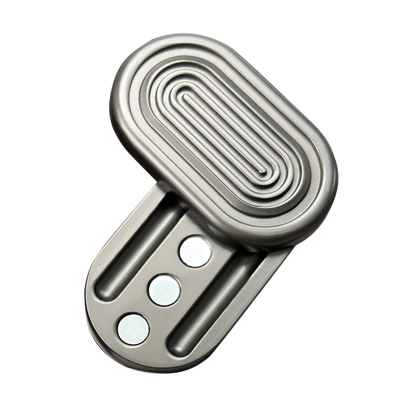 Nouveau métal doigt gyroscope magnétique trois couches cartes à pression Fidget curseur EDC Fidget Spinner jouet tdah outil soulagement de l'anxiété jouet cadeau