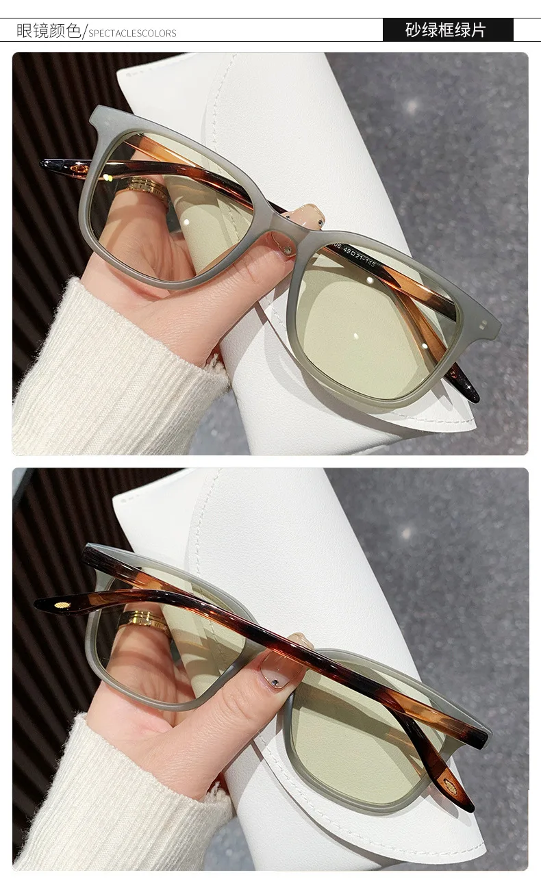 Neue Vintage Quadratische Sonnenbrille für Damen und Herren Luxusmarke Kleine Rechteckige Sonnenbrillen für Frauen Kleine Elliptische Brillen – Detail 9